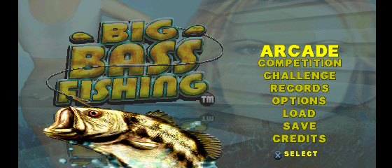 Big Bass Fishing Title Screen